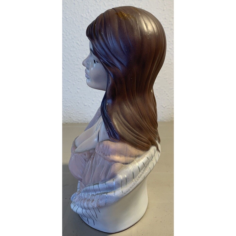 Vintage Gypsy Pirate Statue Bar Wench 10.5” Ceramic Bust Head Mold - Picture 2 of 9